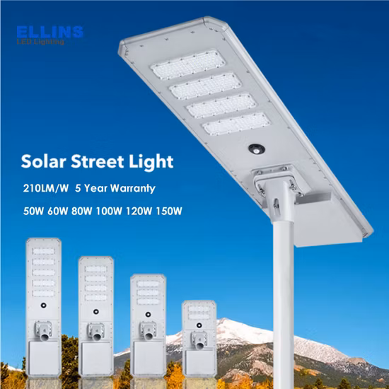 Outdoor All in One Commercial Park Garden Lamp Integrated Solar Power LED Parking Lot Street Light